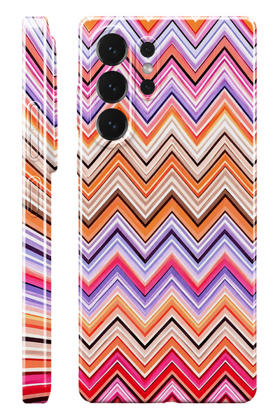 WANNA PROTECT حافظة هاتف سامسونج S25 Ultra Sunset Zigzag Protect Slim Glossy ...