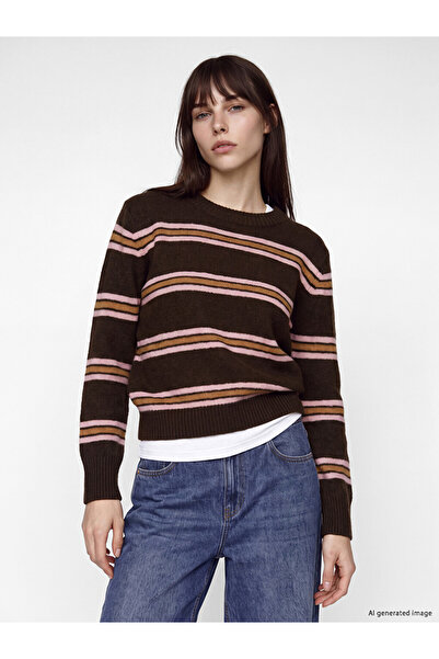 LC Waikiki Esvab • Modern & Distinctive Zero Roba Collar Striped Women's Knit...