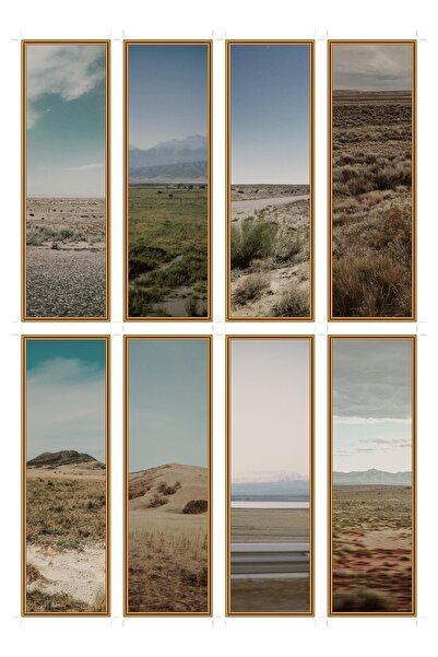 OEM Set of 8 bookmarks with steppe horizon theme, elegant design, durable car...