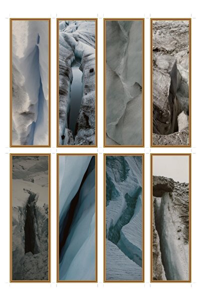 OEM Semne de Carte Set de 8, Tema Crevasa de Ghețar, Design Elegant, Carton P...