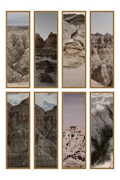OEM Semne de Carte Set de 8 cu Tema Creasta Badlands, Hartie Premium, Design ...