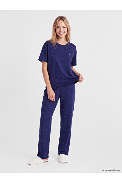 LC Waikiki Embroidered Women's Pajama Set for Style Enthusiasts from Uzg Store