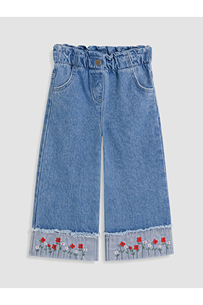 LC Waikiki Embroidered Girls' Jean Trousers for Style Enthusiasts from Uzg Store