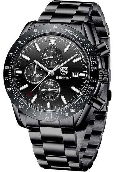 GENERAL By Benyar Men's Watches Analog Chronograph Quartz Wristwatches Waterp...