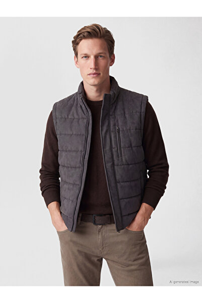 LC Waikiki Nevavm Farkıyla Southblue Anthracite Plain Men's Inflatable Vest