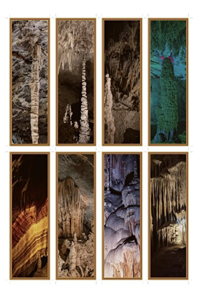 OEM Semne de carte set de 8 cu tema stalactite de calcar, design inspirat din...