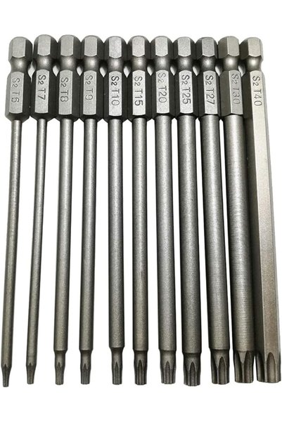 GENERAL YDLQWCZ Long Torx Security Head Screwdriver Drill Set 1/4 Inch Hex Sh...