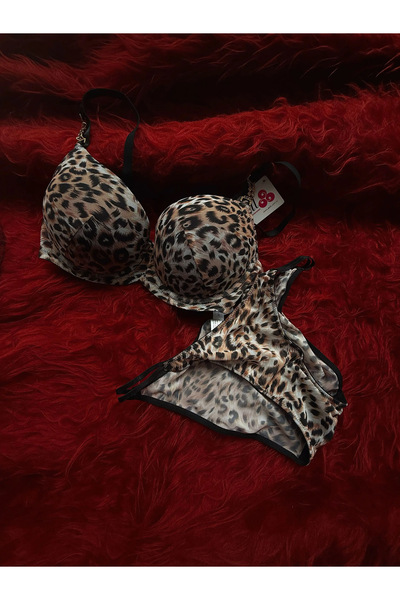 leopar şık sütyen takımı