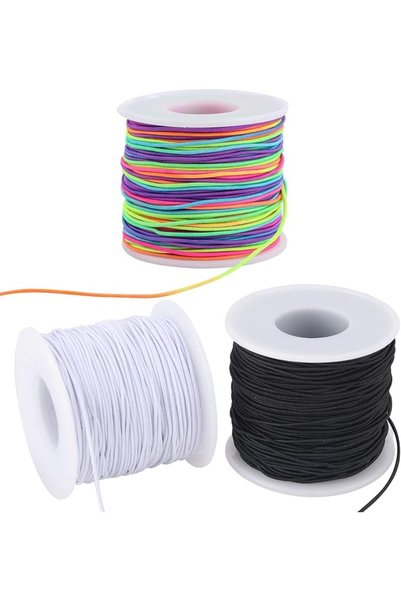 ALMEKAQUZ Stretchy String for Bracelets, 3 Rolls 1 mm 656 Feet Sturdy Elastic...