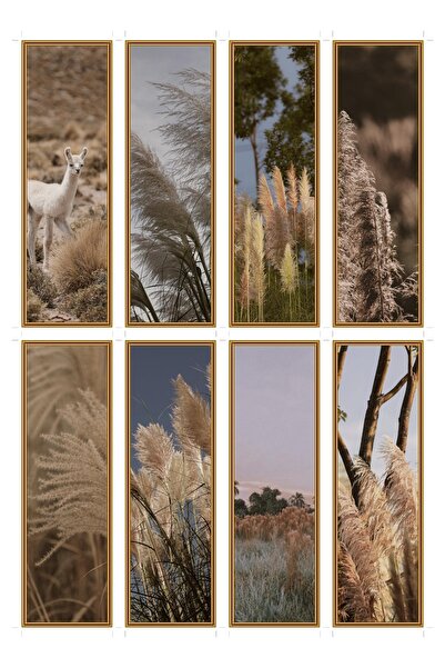 OEM Set 8 semne de carte tema biom pampas, design elegant, carton de calitate
