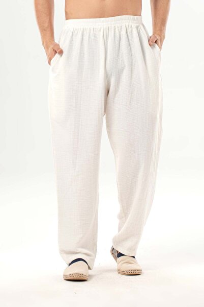 Eliş Şile Bezi Elastic Waist, Double Side Pockets, Muslin Women'S/Men's Unise...