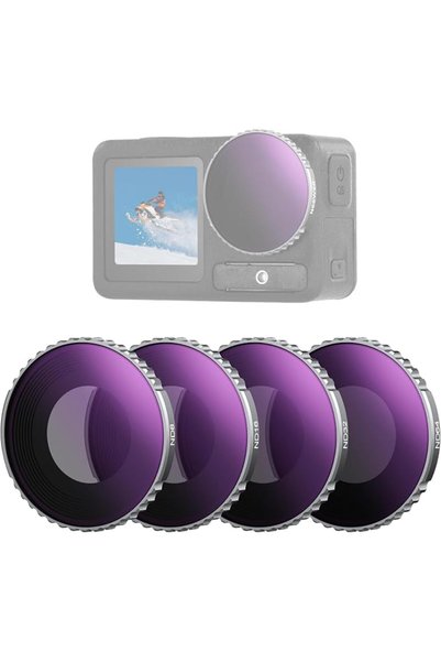 NEEWER مجموعة فلاتر ND لكاميرا Action 5 Pro (4 قطع)، تشمل ND8 + ND16 + ND32 +...