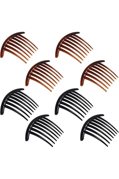 Generic 8 Pieces Hair Side Comb, French Hair Side Comb Set Plastic Twist Comb...