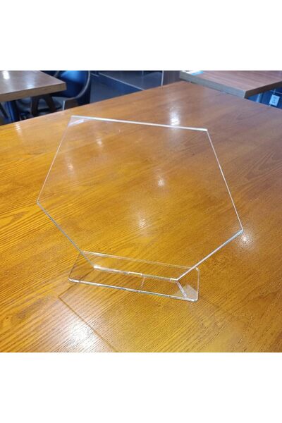 Generic Set of 2 Acrylic Hexagon Blank Table Stand,DIY Geometric Blank Stand ...