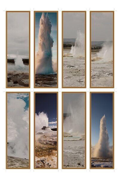 OEM Set 8 semne de carte cu tema fotografie de gheizer, design unic, carton p...