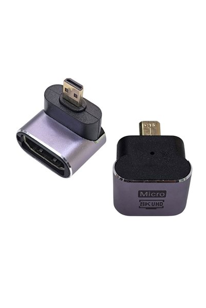 KEEPRO محول HDMI صغير بزاوية 90 درجة، محول مايكرو HDMI بزاوية 90 درجة
