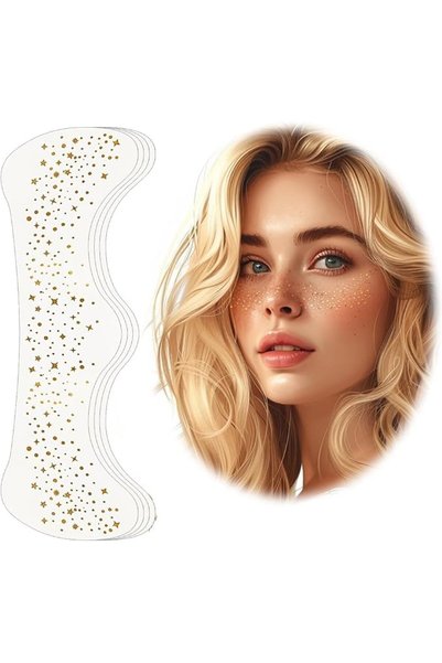 X SPRING مجموعة من 4 قطع من وشم الوجه اللامع، آمن وغير سام، مستحضرات تجميل بر...