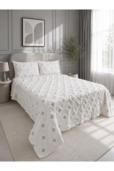 Çeyiz Diyarı Perlina 3 Piece Double Pique Set Gray