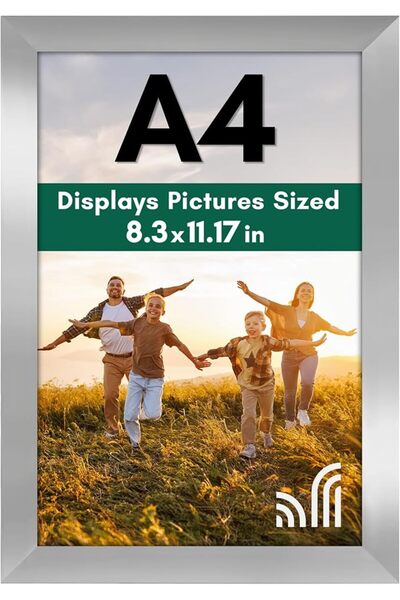 Americanflat إطار صور A5 من خشب البلوط - خشب مركب مع زجاج مقاوم للكسر - أفقي ...