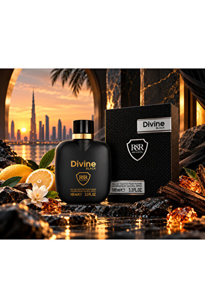 Rich & Royal Divine Black Eau de Toilette Pour Homme 100ml | Fresh Citrus, Sw...