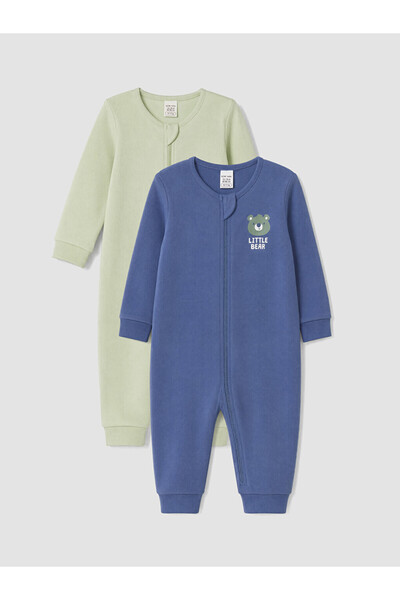 LC Waikiki Boys' round neck jumpsuit, set of 2