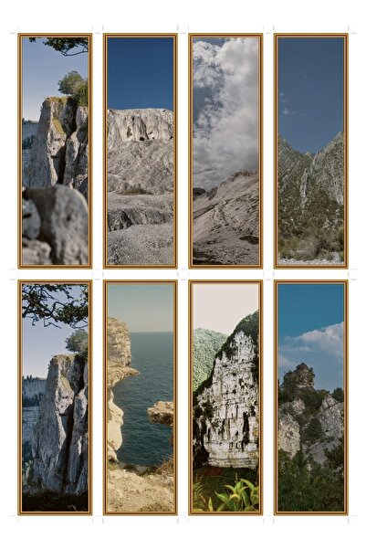 OEM Set 8 Semne de Carte Panorame de Calcar, Design Peisaj , Carton Premium