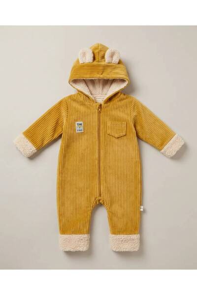 EFEYOO Kapüşonlu Welsoft Tulum ,6-9,9-12,12-18 18-24 Ay Unisex Yenidoğan Bebe...