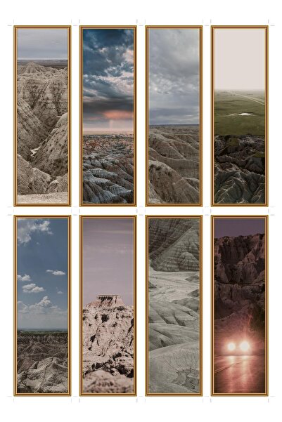 OEM Σετ 8 σελιδοδεικτών Badlands Horizons, Τοπίο, Χαρτόνι Υψηλής Ποιότητας