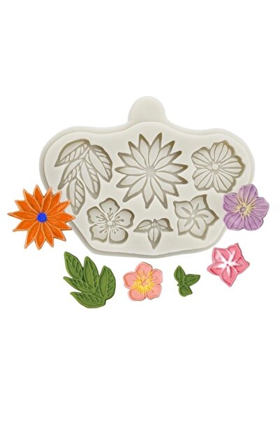 Şenhomee Silicone Leaf Vein Pattern Mold Flower Mold Succulent Sugar Pulp Mol...