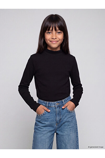 LC Waikiki Fisherman Roba Collar Girl's T-Shirt for Style Enthusiasts from Uz...