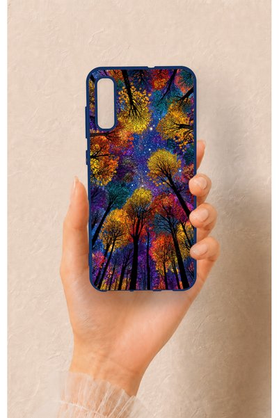 Vip Case Samsung A70 Compatible Colorful Sky Pattern Silicone Case