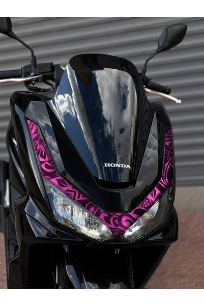 Banxtre Honda PCX Deluxe için Yaprak Desenli Dövme Far Filmi Far Tasarım Stic...