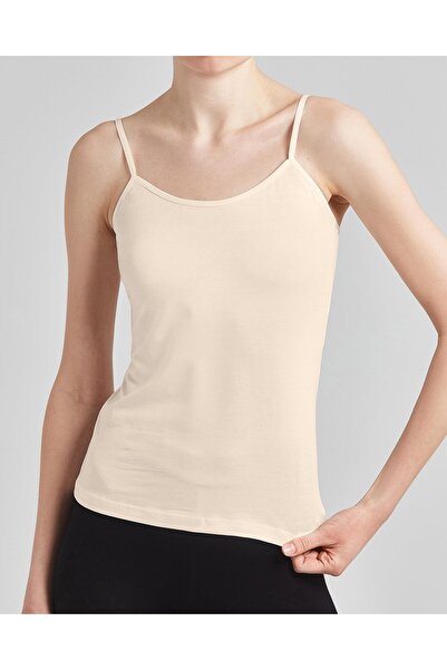 Bolero Women's White Seamless Cotton Tank Top with String Straps