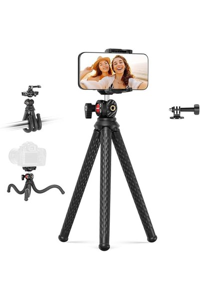 NEEWER Flexible Tripod with Remote, Mini Camera Phone Tripod Stand with Hidde...