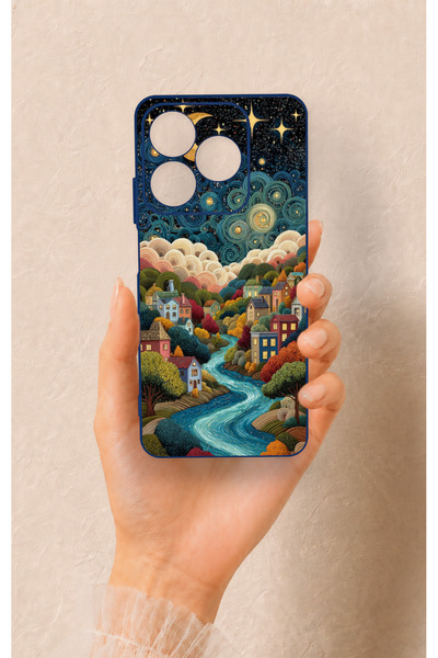 Vip Case Realme C63 Compatible Night Tale Patterned Silicone Case