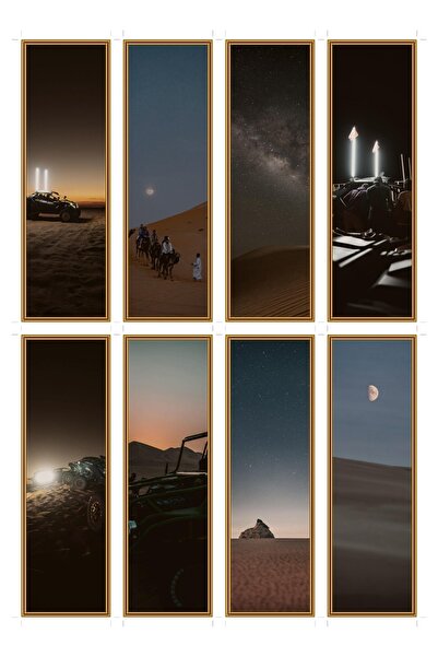 OEM Set 8 semne de carte tema nopti in dunele de nisip, carton premium, desig...