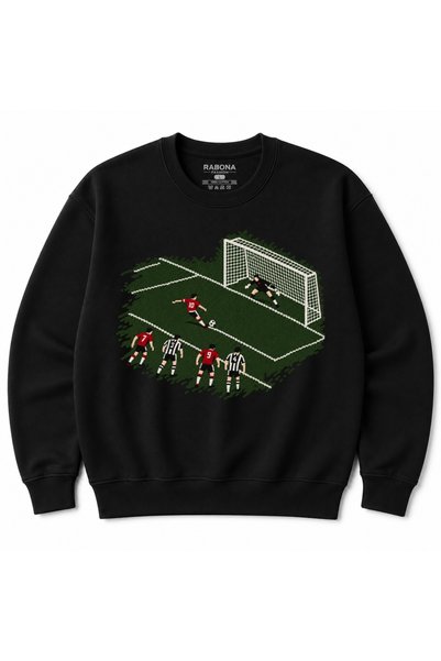 Rabona Fashion Φούτερ με Γραφικό Αγώνα Ποδοσφαίρου: Τελική Λήψη Ποντικίου με ...