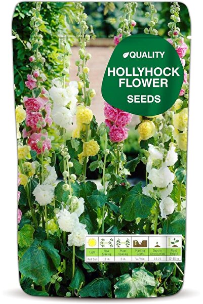 GENERAL Hollyhock Seeds for Planting - Mixed Hollyhock Longflower Seeds for H...