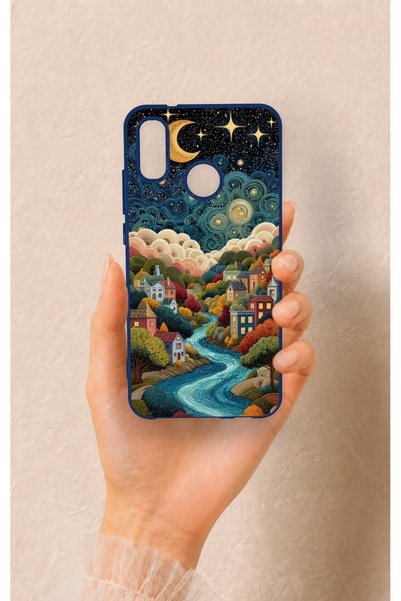 Vip Case Huawei P20 Lite Compatible Night Tale Patterned Silicone Case