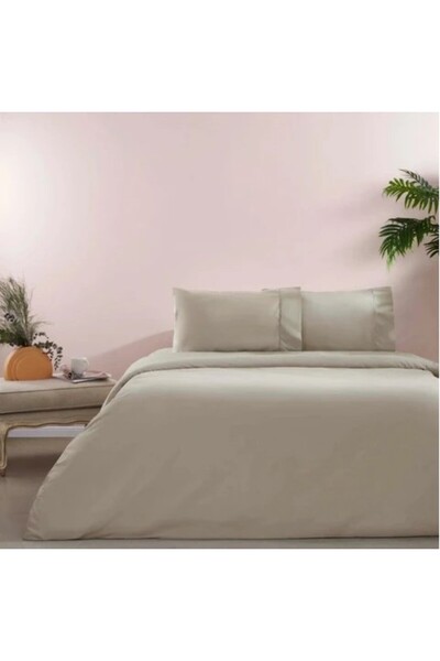 Taç Double Ranforce Duvet Cover Set Basic Mink