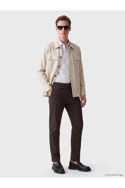 LC Waikiki Pantaloni Bărbați Regular Fit din Gabardină