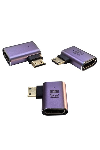 KEEPRO Mini HDMI 8K Uhd L Type Converter Mini HDMI to HDMI Converter Adapter
