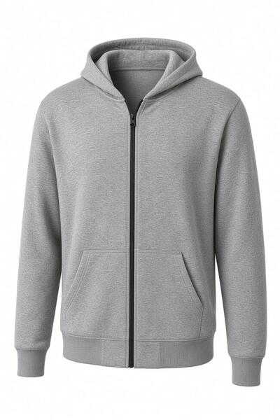 Oksit Moxy Unisex Φούτερ με φερμουάρ και κουκούλα, από ύφασμα δύο κλωστών, άν...