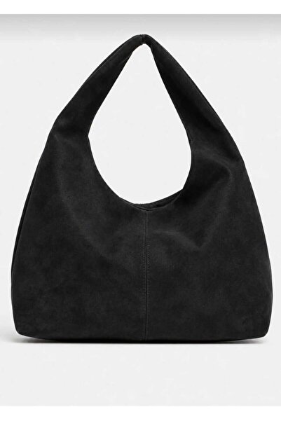 GlowSa Women's Suede Shopper Hand and Shoulder Bag - Soft Form Vintage Model