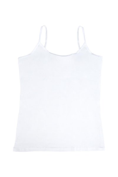 Bolero Women's White Seamless Cotton Tank Top with String Straps