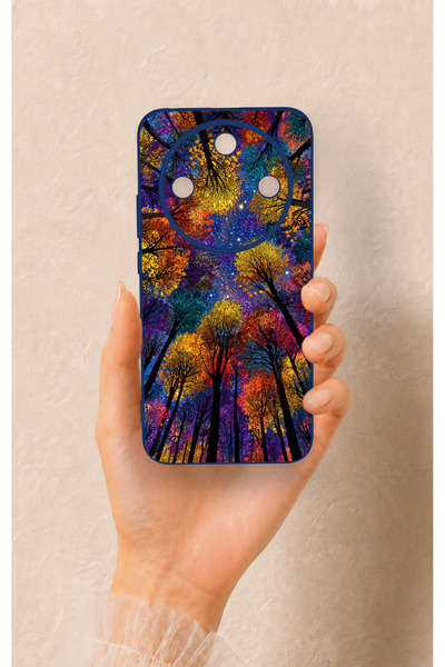 Vip Case Honor Magic 8 Lite Compatible Colorful Sky Pattern Silicone Case