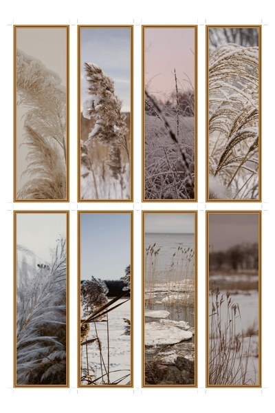 OEM Semne de Carte Set de 8 cu Tema Inghet de Pampas, Design Elegant, Carton ...