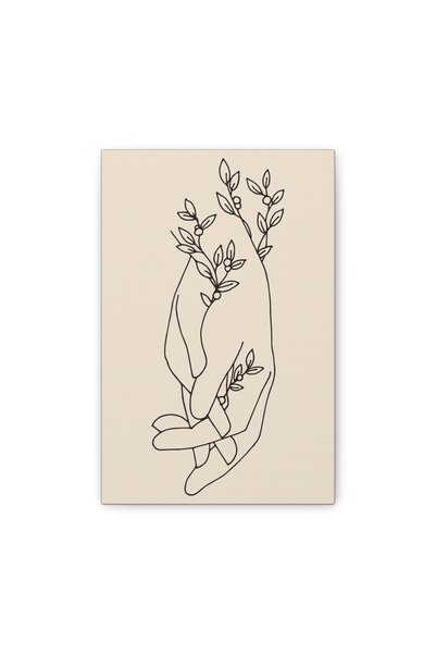 stickerino Tablou pe pânză cu artă liniară 14x23 cm