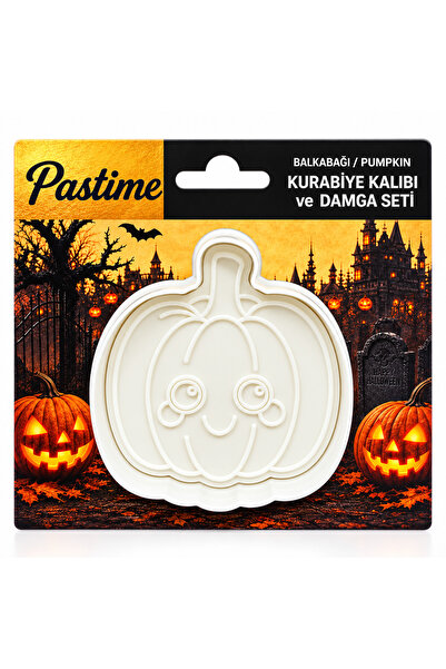 Balkabağı Kurabiye Kalıbı ve Damga Seti – Halloween Temalı Pasta ve Kurabiye Kalıbı - Cadılar Bayramı Kurabiye Kalıbı