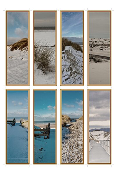 OEM Set 8 semne de carte tema dune de nisip si zapada, Design elegant, Carton...